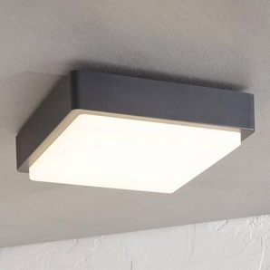 Lindby LED-Außendeckenlampe Nermin, 22 cm, IP65, eckig 9949012