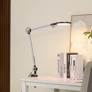 Lindby LED-Klemmleuchte Nyxaris, grau, Metall, CCT, 52 cm 10020061