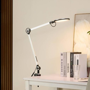 Lindby LED-Klemmleuchte Nyxaris, silber, Metall, CCT, 52 cm 10020063
