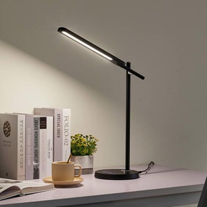 Lindby LED-Schreibtischleuchte Valtorin, schwarz, Kunststoff 10020056