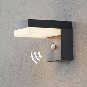 Lindby LED-Solar-Außenwandlampe Chioma, anthrazit, Sensor 9988192