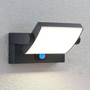 Lindby LED-Solar-Außenwandlampe Sherin, anthrazit, Sensor 9932022