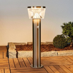 Lindby LED-Solar-Sockelleuchte Antje, Bewegungsmelder, IP44 9988178