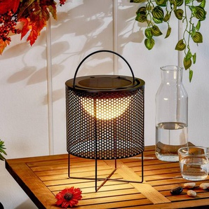 Lindby LED-Solar-Terrassenleuchte Achilleas, RGBW, schwarz 10012756