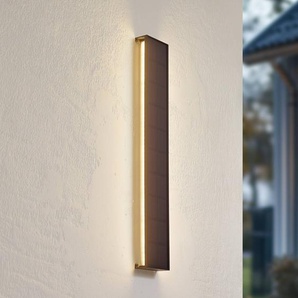 Lindby LED-Solar-Wandleuchte Laarni, dimmbar, IP54, schwarz 10025844