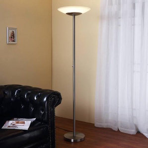 Lindby LED-Stehleuchte Ragna, nickel, Metall, dimmbar 9620649