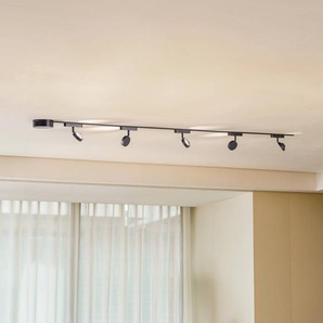 Lindby Schienensystem 48V Lumaro, Spots, 5-flg., schwarz, Ø 7,3cm
