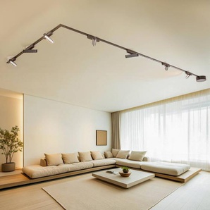 Lindby Schienensystem Lumaro,Lichtpunkte,7-flg.,schwarz,48V,dimmbar
