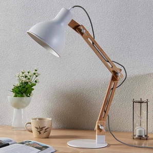 Lindby Schreibtischlampe Shivanja, Holz, verstellbar, E27 9621151
