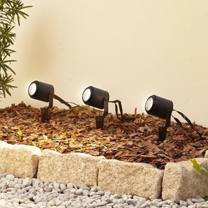 Lindby Smart LED-Außenstrahler Nymo, CCT, RGB, Tuya, 3er-Set 10020182