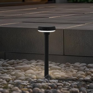 Lindby Solar-LED-Erdspießleuchte Brinca, schwarz, PC, Sensor 10025775