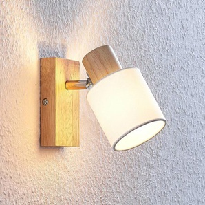 Lindby Spot Wanessa, Holz, weiß, E14, 14 cm, verstellbar 9624708