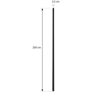 Lindby Stromschiene Linaro, 2 m, schwarz, 1-Phasen-System 10024640