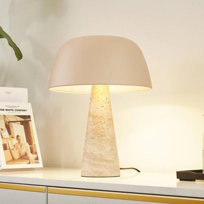 Lindby Tischleuchte Magritt, beige, Metall, Stein, 41 cm 10030914