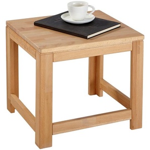 Linea Natura Beistelltisch, Buche, Holz, Buche, massiv, rechteckig, eckig, 40x38x45 cm, Wohnzimmer, Wohnzimmertische, Beistelltische