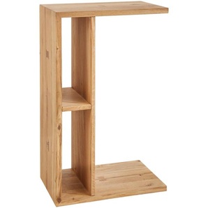 Linea Natura Beistelltisch, Eiche, Holz, Eiche, vollmassiv, 65x40x25 cm, Wohnzimmer, Wohnzimmertische, Beistelltische