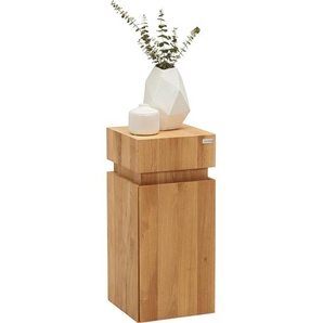 Linea Natura Beistelltisch, Eiche, Holz, Wildeiche, massiv, quadratisch, Säule, 30x65.5 cm, Wohnzimmer, Wohnzimmertische, Beistelltische