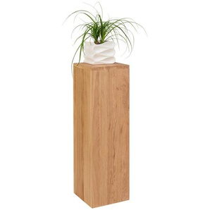 Linea Natura Blumenständer, Eiche, Holz, Eiche, massiv, 25x80x25 cm, Wohnzimmer, Wohnzimmertische, Blumenständer