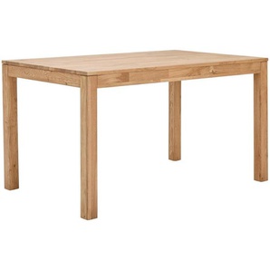 Linea Natura Esstisch, Wildeiche, Holz, Eiche, massiv, rechteckig, eckig, 85x75x140-190 cm, ausziehbar, in verschiedenen Größen erhältlich, Esszimmer,