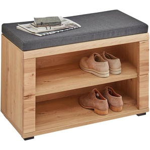 Linea Natura Garderobenbank, Eiche, Esche, Holz, Esche, massiv, 1-Sitzer, Füllung: Schaumstoff, Polyethersulfon (Pes), 80x53x40 cm, in verschiedenen