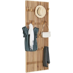 Linea Natura Garderobenpaneel, Eiche, Holz, Eiche, massiv, 66x185x5.5 cm, Aufhängemöglichkeit, Holzmöbel, Garderoben Holz