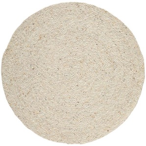 Linea Natura Handwebteppich, Beige, Textil, Steinoptik, rund, Care & Fair, Handmade in India, in verschiedenen Größen erhältlich, leicht zusammenrollbar, Teppiche & Böden, Teppiche, Naturteppiche
