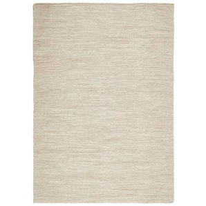 Linea Natura Handwebteppich, Beige, Textil, Uni, rechteckig, 160x230 cm, leicht zusammenrollbar, Teppiche & Böden, Teppiche, Moderne Teppiche