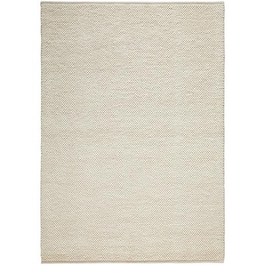 Linea Natura Handwebteppich Loop, Creme, Textil, Struktur, rechteckig, 90x160 cm, AZO-frei, Handmade in India, pflegeleicht, leicht zusammenrollbar,