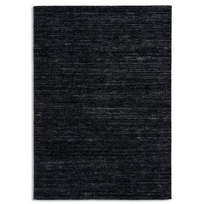 Linea Natura Handwebteppich Martina, Anthrazit, Textil, rechteckig, 140 cm, für Fußbodenheizung geeignet, antistatisch, pflegeleicht, Teppiche & Böden, Teppiche, Moderne Teppiche