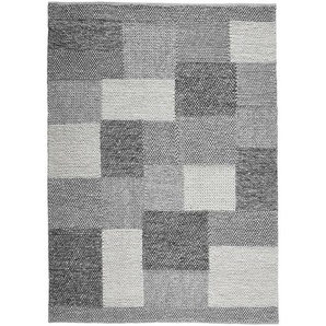Linea Natura Handwebteppich Nordic, Grau, Dunkelgrau, Textil, rechteckig, 130x190 cm, Teppiche & Böden, Teppiche, Moderne Teppiche