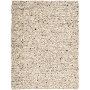 Linea Natura Handwebteppich Tricort, Natur, Textil, Uni, rechteckig, 70x130 cm, Textiles Vertrauen - Oeko-Tex®, für Fußbodenheizung geeignet,