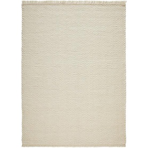 Linea Natura Handwebteppich, Weiß, Textil, Abstraktes, rechteckig, 160x230 cm, leicht zusammenrollbar, Teppiche & Böden, Teppiche, Naturteppiche