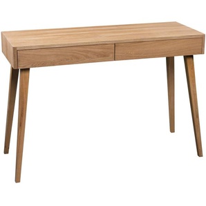 Linea Natura Konsolentisch Rumba, Wildeiche, Holz, Wildeiche, massiv, 2 Schubladen, rechteckig, eckig, 40x75x110 cm, einfacher Aufbau, Holzmöbel,