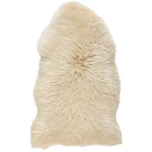 Linea Natura Schaffell, Beige, Fell, Tierform, 60x90 cm, Oeko-Tex® Standard 100, für Fußbodenheizung geeignet, pflegeleicht, Teppiche & Böden, Teppiche, Fellteppiche