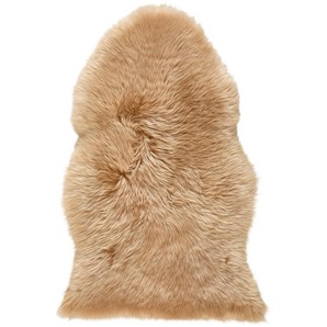 Linea Natura Schaffell, Hellbraun, Fell, Tierform, 60x90 cm, Oeko-Tex® Standard 100, für Fußbodenheizung geeignet, pflegeleicht, Teppiche & Böden, Teppiche, Fellteppiche