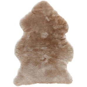 Linea Natura Schaffell Sidney, Schlamm, Fell, Tierform, 60x90 cm, Bsci, Oeko-Tex® Standard 100, pflegeleicht, Teppiche & Böden, Teppiche, Fellteppiche