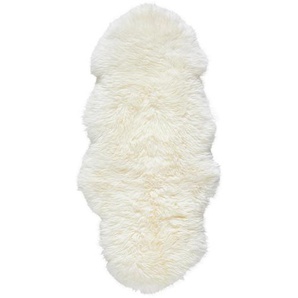 Linea Natura Schaffell Albany, Weiß, Fell, Tier, Tierform, 65x145 cm, Reach, AZO-frei, für Fußbodenheizung geeignet, pflegeleicht, Teppiche & Böden,