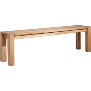 Linea Natura Sitzbank, Buche, Holz, Kernbuche, massiv, 3-Sitzer, 160x45x33 cm, Esszimmer, Bänke, Sitzbänke