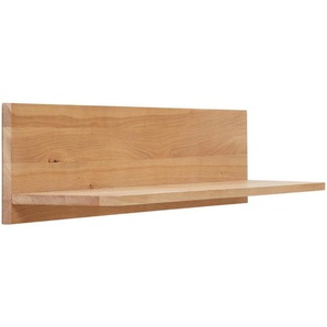 Linea Natura Wandboard, Wildeiche, Holz, Wildeiche, massiv, 145x32x24 cm, Wohnzimmer, Regale, Wandboards