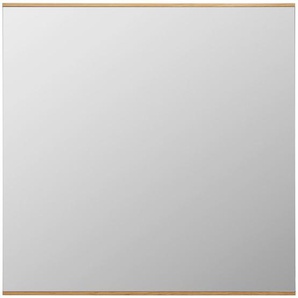 Linea Natura Wandspiegel , Eiche , Holz, Glas , Wildeiche , furniert , rechteckig , 85x82x2 cm , senkrecht montierbar , Garderobe, Garderobenspiegel, Garderobenspiegel