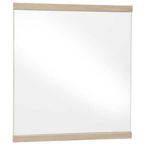 Linea Natura Wandspiegel , Glas , Eiche , furniert , rechteckig , 75x82x3 cm , Garderobe, Garderobenspiegel, Garderobenspiegel