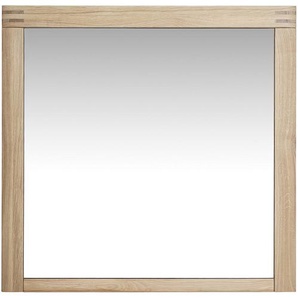 Linea Natura Wandspiegel , Holz, Glas , Wildeiche , massiv , rechteckig , 85x82x4 cm , waagrecht montierbar , Garderobe, Garderobenspiegel, Garderobenspiegel