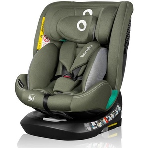 Lionelo Kinderautositz Bastiaan One i-Size, Olivgrün, Kunststoff, 60x81x44.5 cm, ECE R 129 i-Size, Gurtlängenverstellung, höhenverstellbare Kopfstütze, integriertes Gurtsystem, optimaler Aufprallschutz, schnell und leicht im Auto montierbar,