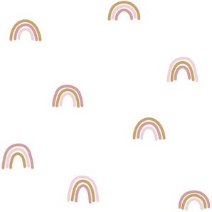 LITTLE DUTCH Vliestapete Little Rainbows Tapeten 10 m x 53 cm Gr. B/L: 0,53 m x 10 m, rosa (weiß, rosa) Vliestapeten