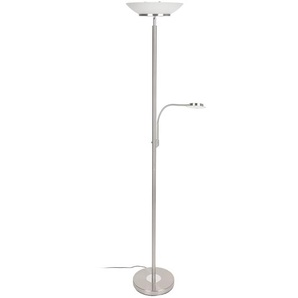 LIVARNO home LED-Deckenfluter, Glasschale, mit Leselampe