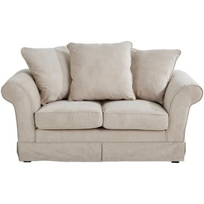 Livetastic 2-Sitzer-Sofa, Beige, Textil, Uni, Füllung: Silikon, 166x71x92 cm, Made in EU, Wohnzimmer, Sofas & Couches, Sofas, 2-Sitzer Sofas