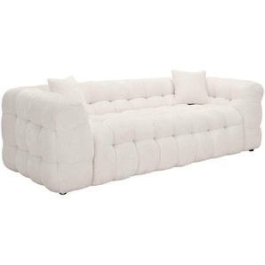 Livetastic 2-Sitzer-Sofa, Weiß, Textil, 3-Sitzer, Füllung: Polyester, 225x68x102 cm, Wohnzimmer, Sofas & Couches, Sofas, 2-Sitzer Sofas