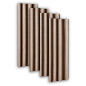 Livetastic Akustikpaneel, Walnuss, Kunststoff, Holzwerkstoff, Holzoptik, 41x120x2.1 cm, Tapeten & Wandverkleidungen, Akustikpaneele