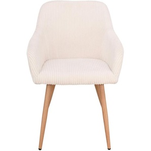 Livetastic Armlehnstuhl, Beige, Holz, Metall, Textil, Pappel, Sperrholz, Rundrohr, 55x84x60 cm, Esszimmer, Stühle, Esszimmerstühle, Armlehnenstühle