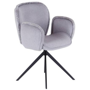 Livetastic Armlehnstuhl, Grau, Holz, Metall, Textil, Eukalyptusholz, Sperrholz, konisch, 63x82.5x60 cm, Sitzfläche 360° drehbar, Esszimmer, Stühle,